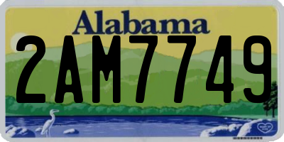 AL license plate 2AM7749