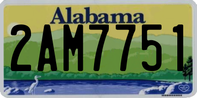 AL license plate 2AM7751
