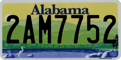 AL license plate 2AM7752
