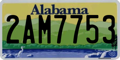 AL license plate 2AM7753