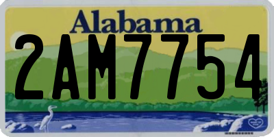 AL license plate 2AM7754