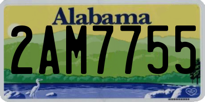 AL license plate 2AM7755