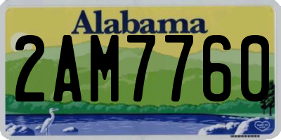 AL license plate 2AM7760