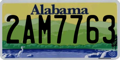 AL license plate 2AM7763
