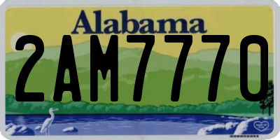 AL license plate 2AM7770