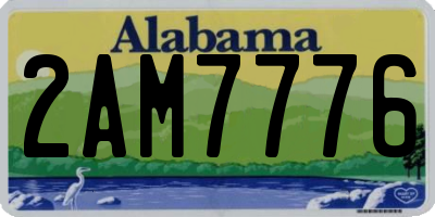 AL license plate 2AM7776