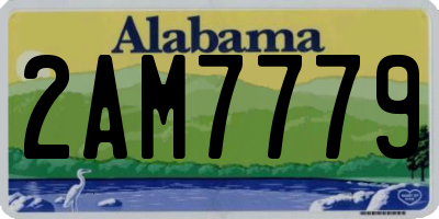 AL license plate 2AM7779