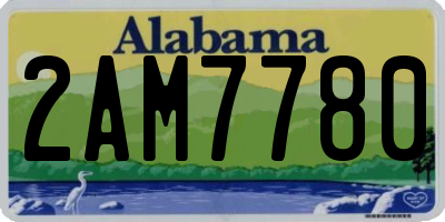 AL license plate 2AM7780