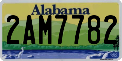 AL license plate 2AM7782