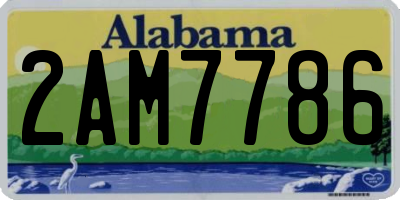 AL license plate 2AM7786