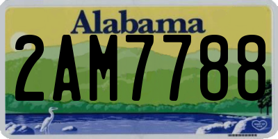 AL license plate 2AM7788