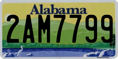 AL license plate 2AM7799