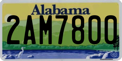 AL license plate 2AM7800