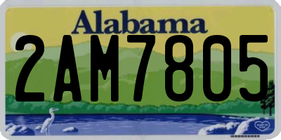 AL license plate 2AM7805