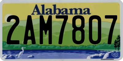 AL license plate 2AM7807