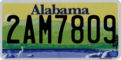 AL license plate 2AM7809
