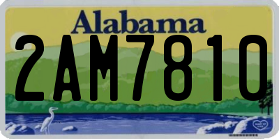 AL license plate 2AM7810