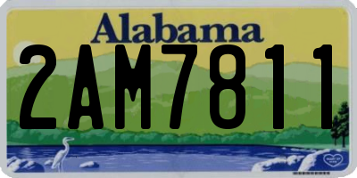 AL license plate 2AM7811
