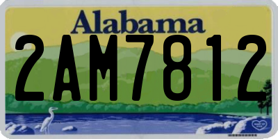 AL license plate 2AM7812