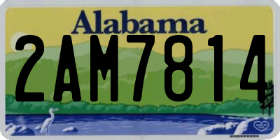 AL license plate 2AM7814