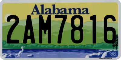 AL license plate 2AM7816