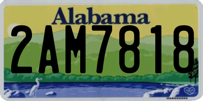 AL license plate 2AM7818