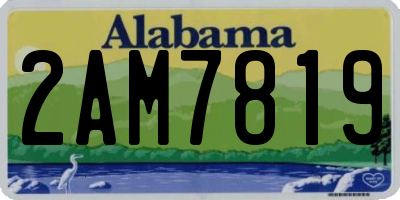 AL license plate 2AM7819