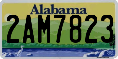 AL license plate 2AM7823