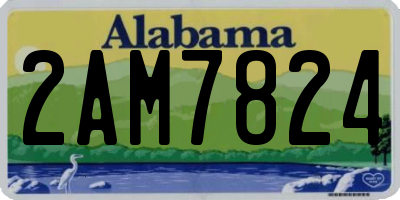 AL license plate 2AM7824