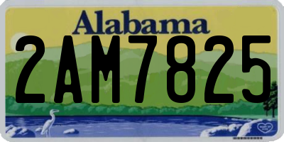 AL license plate 2AM7825