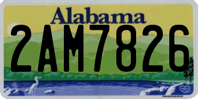 AL license plate 2AM7826
