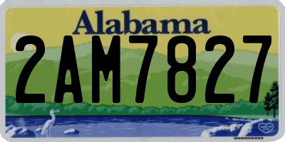 AL license plate 2AM7827