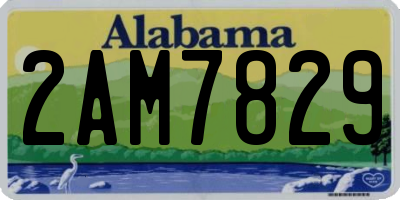 AL license plate 2AM7829