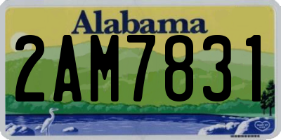 AL license plate 2AM7831