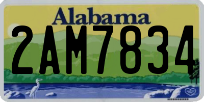 AL license plate 2AM7834