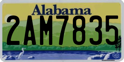 AL license plate 2AM7835
