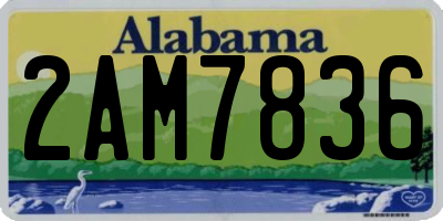 AL license plate 2AM7836