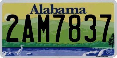 AL license plate 2AM7837