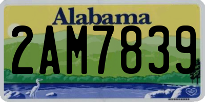 AL license plate 2AM7839