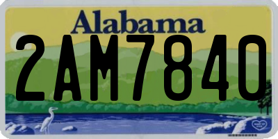 AL license plate 2AM7840