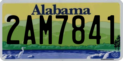 AL license plate 2AM7841