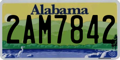 AL license plate 2AM7842