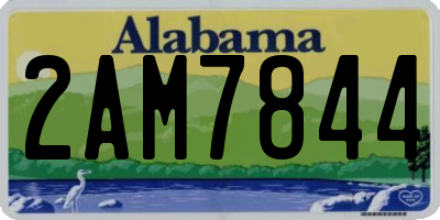 AL license plate 2AM7844