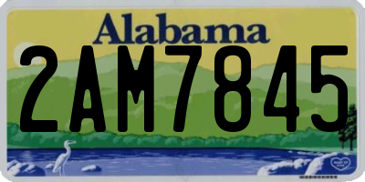 AL license plate 2AM7845