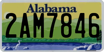 AL license plate 2AM7846