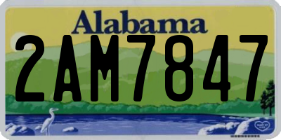 AL license plate 2AM7847