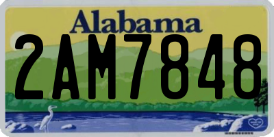 AL license plate 2AM7848