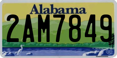 AL license plate 2AM7849
