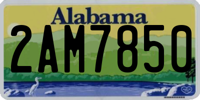 AL license plate 2AM7850
