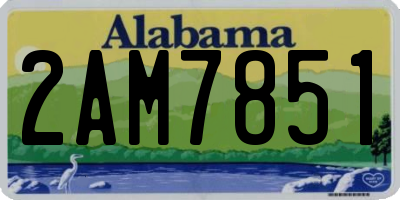 AL license plate 2AM7851